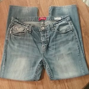 Guess Men's Jeans Crescent Straight Flap Sz 36x29